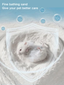 1 Bag 500g Small Pet Hamster Bath Sand, Soft & Hamster Bathing Supplies - White - View 4