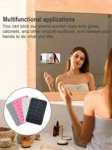 Silicone Suction Phone Case Adhesive Mount, 24-Hole Sticky Phone Grip With Higher Suction Power,Phone Cases, For Phone,Octobuddy,Phone Stand, Removable Hands-Free Strong Grip Silicone Suction Cup Phone Case For Selfies And Videos For Influencers, Women Girl Teen Gift.