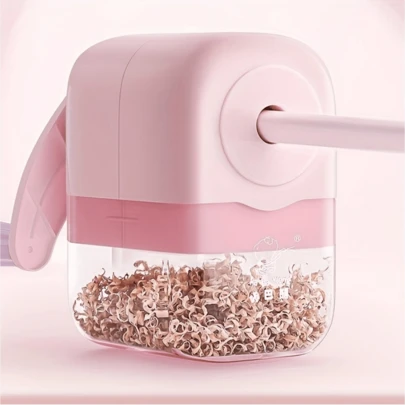 1pc Fashionable Manual Pencil Sharpener - Durable ABS Plastic Material, Essential For Students, Homes, Offices And Artists, Birthday Gift, Multifunctional Creative Pencil Sharpener, Sturdy Structure, Battery-Free, Fun Stationery, Professional-Grade Pencil Sharpener - Suitable As School Supplies And Gifts