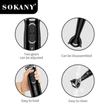 SOKANY1724 Home Cooking Stick, Electric Mixer, Multi-Function Handheld Egg Beater, Juicer - Black - View 3