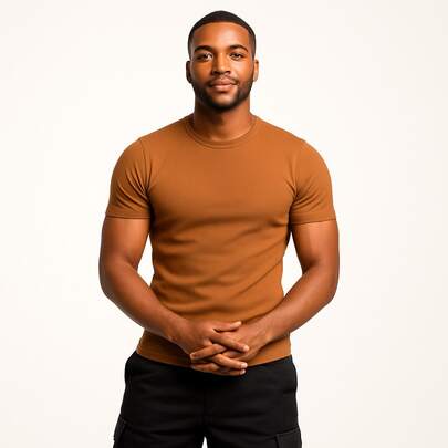 Camiseta Canelada US Drip Masculino, Tecido feito de Algodão Leve e Rente ao Corpo