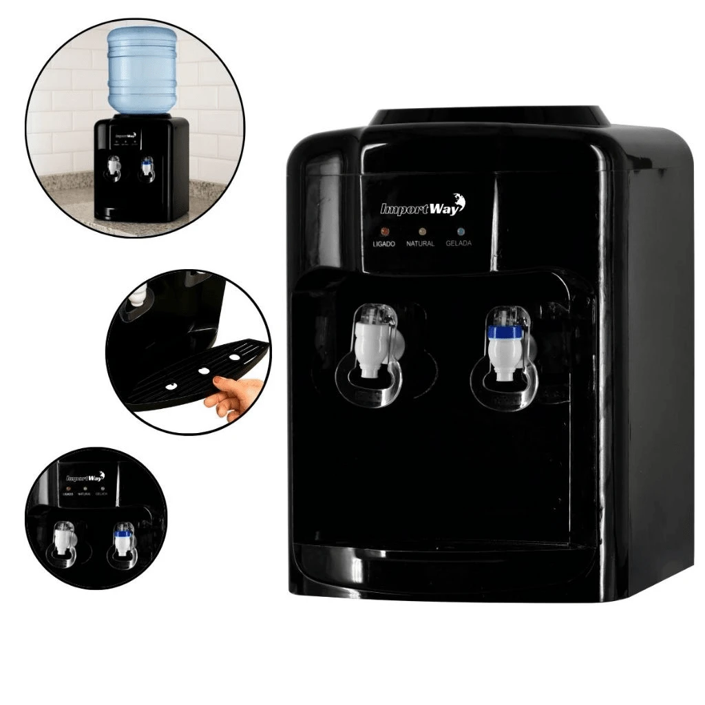Importway Refrigerated Water Fountain With 10L And 20L Gallon Holder - Black - View 1