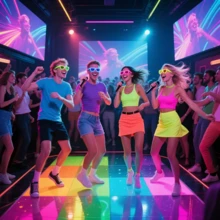 10副霓虹发光眼镜 - 无需电源，紫外线激活，蓝、粉、绿、紫四种颜色镜框 - 派对眼镜、时尚眼镜，适用于霓虹派对、晚宴、酒吧、俱乐部和摄影道具 - 彩色 - 查看 7