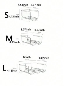 1/2/3 Niveles Organizador Apilable para Botellas de Agua, Organizador de Botellas de Agua con Compartimentos Grandes, Organizador Transparente para Botellas de Agua para Gabinete, Estante para Botellas para Organización y Almacenamiento en la Cocina