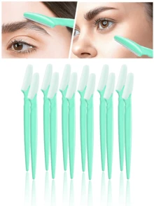 مجموعة 30/12/6/3/1 أداة تشذيب الحواجب الخضراء، ماكينة حلاقة، أدوات تقشير وإزالة الشعر، مجموعة ماكينة حلاقة الوجه والحواجب ذات المقبض الطويل والشفرات والغطاء الواقي، أدوات تجميل للنساء، مناسبة للاستخدام اليومي أو السفر، سعر معقول، هدية عيد الميلاد، مستحضرات تجميل، أدوات مكياج، رخيصة وجيدة، هدية، هدية للنساء، هدية عيد الميلاد