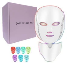 Face And Neck,Red Light Face Mask,Face Care Product,Gross Skin Care,Facial Beauty Massager,Light Therapy Mask Personal Skin Care Product,Glow Mask Beauty Mask,LED Face Mask With Red & Infrared Light - 白色 - 查看 1