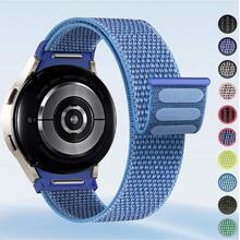 20mm Elastic No Gap Nylon Band Compatible With Samsung Galaxy Watch 7/6/4/Classic/5 Pro 44mm 40mm 43mm 47mm 42mm 46mm,Breathable Nylon Loop Bracelet Compatible With Galaxy Watch 7 20mm Watch Strap Smartwatch Accessories,Women Men