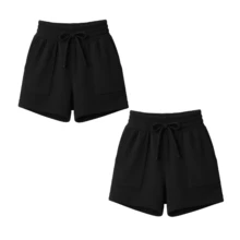 Women Shorts - 黑色 - 查看 12