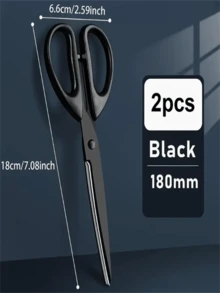 Este Conjunto de Duas Peças de Tesouras é uma ótima ferramenta. As Tesouras Pequenas são para tarefas precisas, como aparar linhas, enquanto as Tesouras Grandes lidam com trabalhos maiores como papel ou tecido. Ambas são afiadas e fáceis de usar. Tesouras de Costura, Tesouras de Alfaiate, Ferramentas de Costura, Outras Ferramentas de Costura.