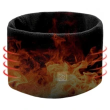 1 pieza Cuello de punto para hombre con forro térmico, bufanda calefactable cuello calentador a prueba de viento, máscara facial para esquí; Cuello calentador de bufanda para hombre - Negro - Ver 7