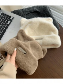 秋冬保暖套装：可爱猫耳毛绒帽+半指手套，甜美风格保暖两件套配饰，冬季保暖帽，情人节礼物
