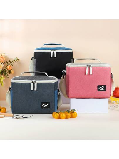 Cartoon Oxford Cloth Lunch Bag - Insulated & Waterproof Handheld Bento Box For Women, Cute Portable Food Tote For Commute And Travel