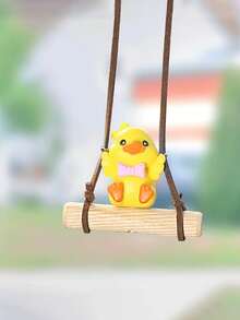 Cute Little Yellow Duck, Little Yellow Chicken, PVC Material, Multiple Styles To Choose From, Car Decorations, Room Decorations, Gifts For Birthday Friends And Mothers - Multicolor - View 2