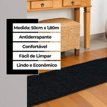 Classic Oasis Non-Slip Soft Luxury Carpet Runner For Hallway And Bedside Decoration - 黑色 - 查看 7