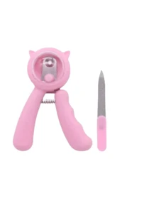 2pcs Stainless Steel Cat Nail Clipper, Anti-Splash Round Hole Pet Nail Trimmer