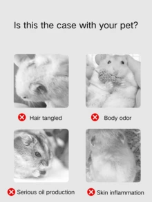 1 Bag 500g Small Pet Hamster Bath Sand, Soft & Hamster Bathing Supplies - White - View 3