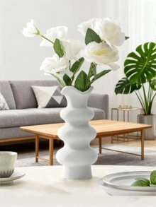 1pc Wave-Shaped Vase, Minimalist Home Decor For Tabletop, Living Room Or Entryway, Aesthetic Flower Holder For Summer Styling, Housewarming & Birthday Gift