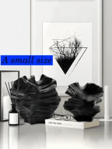 Vase décoratif en résine moderne et minimaliste, décoration pour salon, entrée, meuble TV, bureau, table basse, style de vie de luxe, pot de fleurs artistique haut de gamme, décoration de style wabi-sabi pour la maison