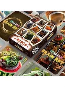 Italian Brainrot Animals TralalaTungTung Sahur 60 Cards + 32 Stickers, Boxed High-Quality Photo Cards, LOMO Cards, Fandom Merchandise Cards, Christmas Gift, Small Gifts-A Meaningful Gift For Friends Who Love Animation - Multicolor - View 9