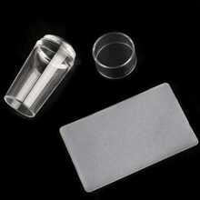 Quick And Easy To Use French Nail Polish Art Set, With Transparent Silicone Printer, Scraper Tool - Very Suitable For Beginners, Fragrance Free, Nail Polish Primer Set | Easy To Make Nail Polish | Silicone Printer - 無色 - 查看 4