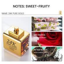 LONKOOM 2LONKOOM 24K PURE GOLD EAU DE PARFUM: 100ml Luxury Bottle | Refreshing Sweet Fruity Fragrance For Women | Ideal For Daily Wear, Travel & Gifting |Perfect Gift For Birtheday, Wedding Andother Festivals - 金色 - 查看 3