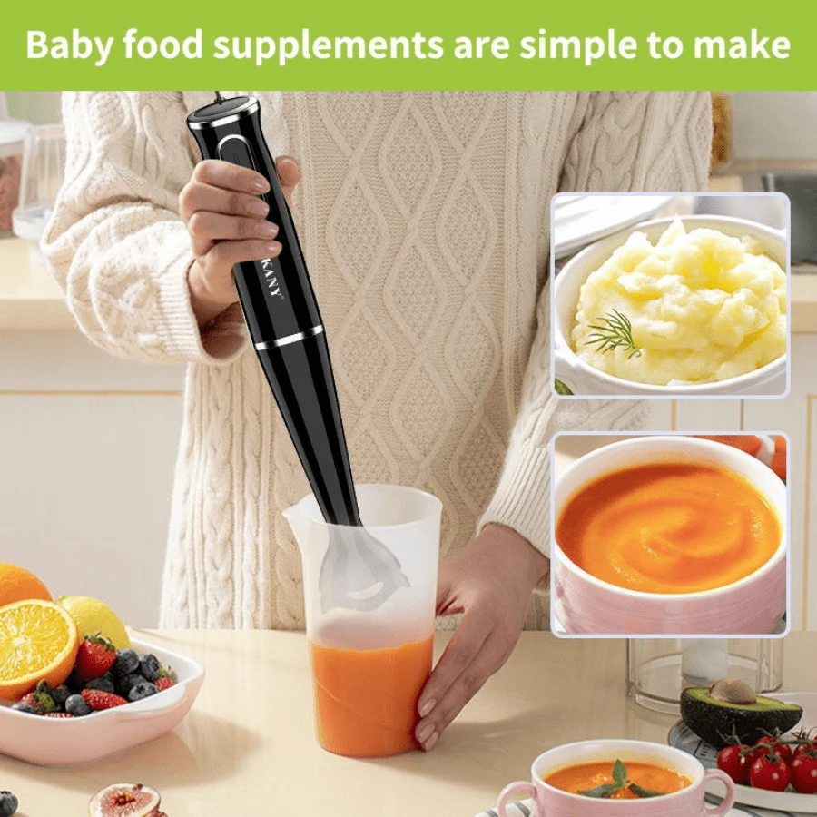 SOKANY1724 Home Cooking Stick, Electric Mixer, Multi-Function Handheld Egg Beater, Juicer - Black - View 1
