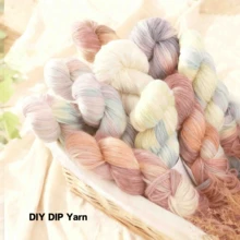 2 pièces, nouveau fil teint à la main, pulls, écharpes, chapeaux tricotés à la main de couleurs mignonnes, fil à tricoter fait main, beau fil de laine