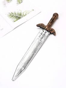 1 pieza Espada romana medieval retro colorida COS, arma de caballero, duradera y elegante para festivales, fiestas y uso diario en Halloween