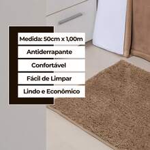 Classic Oasis Non-Slip Soft Luxury Carpet Runner For Hallway And Bedside Decoration - 摩卡棕 - 查看 5