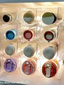 1/2/3 Niveles Organizador Apilable para Botellas de Agua, Organizador de Botellas de Agua con Compartimentos Grandes, Organizador Transparente para Botellas de Agua para Gabinete, Estante para Botellas para Organización y Almacenamiento en la Cocina