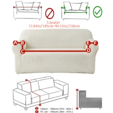 1pc Sherpa Fleece Fabric Pet Anti-Dirty Sofa Cover, Plush Jacquard Teddy Fleece, Multi-Color, Thick Jacquard Fleece Sofa Cover Suitable For 1/2/3/4 Seat Sofa, Autumn/Winter - Multicolor - View 15