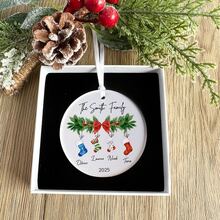 Personalised Family Name Christmas Ornament, Surname Christmas Bauble, Personalised First Christmas As A Family Of 4 Bauble, Baby First Christmas Tree Ornament, 1st Xmas Ornament., Multi-Functional, Personalized, Unique, Ideal Gifts For Him, Tea Room, Home, Garden, Office, For Anniversaries, For Valentine's Day, For Mother's Day, For Father's Day, For Graduation, For Housewarming,Fall Decor,Elegant Living,Artful Living
