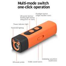 جهاز منع النباح بالموجات فوق الصوتية للكلاب، قطعة واحدة | جهاز طرد الكلاب بالموجات فوق الصوتية | أداة تدريب الكلاب المحمولة والقابلة لإعادة الشحن بتردد 25 كيلوهرتز | مدى طويل 26 قدم، استخدام داخلي/خارجي بإضاءة LED، مكافحة النباح الإنسانية، لاستخدام يومي