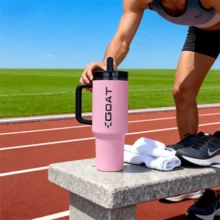 40Oz Stainless Steel Water Bottle, Double-Layer Vacuum Insulated Handheld Cup, With Handle And Straw, Suitable For Car Travel, Home Use, Outdoor Fitness, And Office Use. It Can Hold Both Hot And Cold Beverages, Coffee, And Juice. The Ideal Gift Choice: Graduation Gift, Halloween, Valentine's Day, Christmas, Thanksgiving, New Year's Giftware, And Birthday Gift. Couple Cup And Winter Limited Edition. - 40Oz nhiều màu - Xem 3