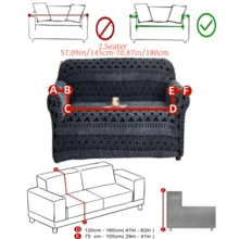 1pc Cationic Soft Plush Fabric Pet Proof Sofa Cover, Embossed Plush Jacquard Striped Pattern, Deep Gray Multi-Color, Thick Jacquard Plush Sofa Cover Suitable For 1/2/3/4 Seat Sofa, Autumn/Winter