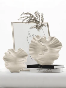 Vase décoratif en résine moderne et minimaliste, décoration pour salon, entrée, meuble TV, bureau, table basse, style de vie de luxe, pot de fleurs artistique haut de gamme, décoration de style wabi-sabi pour la maison