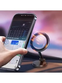 Soporte Magnético Para Coche Estable Antichoque Plegable,Soporte Magnetico Para iPhone, Galaxy, Celulares, Elegante Soporte Para Automovil - Plateado - Ver 7