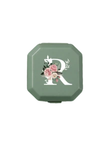 6-Compartment Portable Pill Box, Capsule Storage Case, Travel Medication Box, Pill Box, Mini Pill Box, With Floral Letter A-Z (Excluding Q/U), Pill Organizer, Travel Mini Pill Box, Moisture-Proof Pill And Vitamin Container, Medication Dispenser Organizer, Travel Home Camping Outdoor Hunting Medicine Storage Box, Pill Box, Pill Box, Medical Bag Travel Accessory Dorm Essential