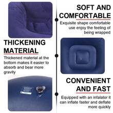 Inflatable Bean Bag Chair, Inflatable Camping Chair, Inflatable Slouchy Sofa, Inflatable Chair, Foldable Portable Inflatable Chair, Suitable For Living Room, Bedroom, Reading Room, Camping Equipment - Multicolor - View 4