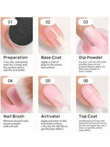 6色亚克力粉套装，裸粉色白色高光泽亚克力粉套装，美甲DIY艺术设计，6色亚克力美甲3D雕塑法式美甲延长及美甲雕刻，专业聚合物3D亚克力美甲套装，女士女孩礼物，持久易用 - 彩色 - 查看 6