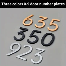 7 Cm Gold, Silver, Black, 0-9 Number House Number, Acrylic Mailbox Number, Office Door Number Sticker, Number Plate To Enhance The 3 Effect