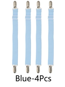 4pcs Adjustable Bed Sheet Fasteners, Elastic Bed Sheet Holders With Metal Clips, Fit For Bed Sheets, Mattresses, Ironing Boards Or Sofa, Heavy Duty Bed Corner Sheet Grippers With Locks, Non-Slip Bed Sheet Clips, Bed Frame Stabilizers - Multicolor - View 24