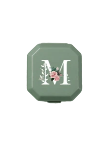 6-Compartment Portable Pill Box, Capsule Storage Case, Travel Medication Box, Pill Box, Mini Pill Box, With Floral Letter A-Z (Excluding Q/U), Pill Organizer, Travel Mini Pill Box, Moisture-Proof Pill And Vitamin Container, Medication Dispenser Organizer, Travel Home Camping Outdoor Hunting Medicine Storage Box, Pill Box, Pill Box, Medical Bag Travel Accessory Dorm Essential