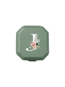 6-Compartment Portable Pill Box, Capsule Storage Case, Travel Medication Box, Pill Box, Mini Pill Box, With Floral Letter A-Z (Excluding Q/U), Pill Organizer, Travel Mini Pill Box, Moisture-Proof Pill And Vitamin Container, Medication Dispenser Organizer, Travel Home Camping Outdoor Hunting Medicine Storage Box, Pill Box, Pill Box, Medical Bag Travel Accessory Dorm Essential