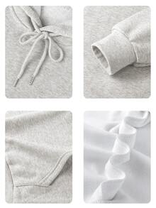 Loose Fit Letter Print Thermal Lined Sweatshirt