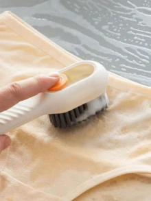 1pc-Soft Bristled Liquid Laundry Brush For Home Shoe Brushing, Shoe Board Brushing, Multifunctional Laundry Cleaning Without Damaging Shoes Artifact Brush, Multifunctional Washable Shoe And Clothing Brush, With Soft Bristles, Built-In Soap Dispenser And Strong Seal - Multicolor - View 4