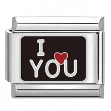 1PC Stainless Steel DIY Jewelry Accessory, Printed With Car Emblem, Heart, Rainbow, Moon, Devil's Eye Pattern, DIY Making Jewelry For Bracelet Necklaces Ring ,Modular Bracelet Components Can Be Freely Matched With Different Styles - Modules - View 24