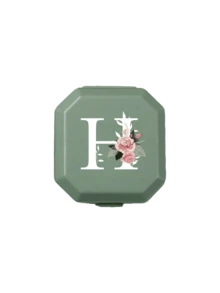 6-Compartment Portable Pill Box, Capsule Storage Case, Travel Medication Box, Pill Box, Mini Pill Box, With Floral Letter A-Z (Excluding Q/U), Pill Organizer, Travel Mini Pill Box, Moisture-Proof Pill And Vitamin Container, Medication Dispenser Organizer, Travel Home Camping Outdoor Hunting Medicine Storage Box, Pill Box, Pill Box, Medical Bag Travel Accessory Dorm Essential