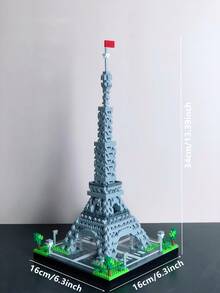 1 件著名地标建筑模型套件 - 巴黎大教堂/帝国大厦/伊丽莎白塔/埃菲尔铁塔/卢浮宫博物馆/美国国会大厦/自由女神像//比萨斜塔/凯旋门/塔桥/东方明珠塔，DIY 创意建筑积木，家居装饰，生日/万圣节/圣诞节礼物 - 彩色 - 查看 12