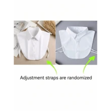 Chic Detachable Striped Collar Vest For Women - Pointed Lapel, Anti-Slip Design, Versatile Decor, Perfect For All Seasons, Machine Washable Polyester Knit With Built-In Chest Pad - Nhiều màu - Xem 8